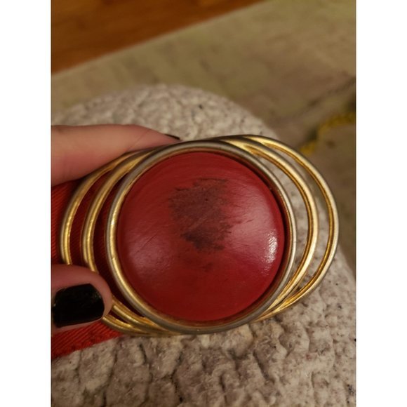 Vintage 80s Red Elastic Waist Belt - Picture 3 of 3